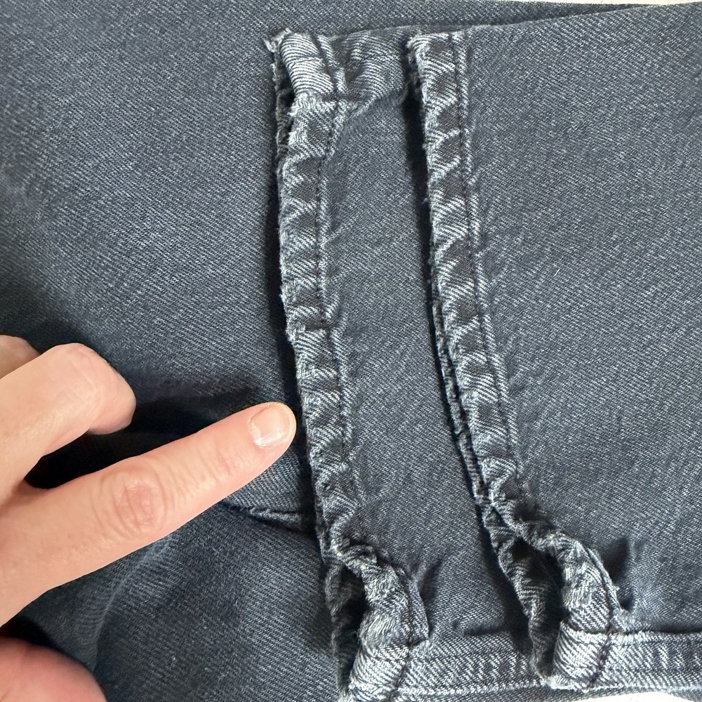 Agolde 90s Pinch Waist Jeans High Rise Straight SZ 28 (Fits 30") Buttonfly Black - Picture 10 of 15